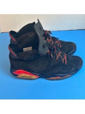 Jordan Black and Red High-Top Sneakers